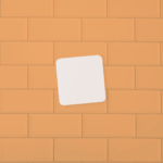 4" Square Coaster (White)