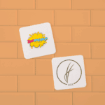 4" Square Coaster (White)