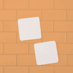 4" Square Coaster (White)