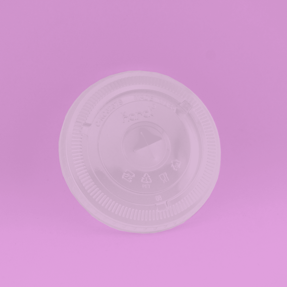 Flat Lid for 12-24oz PET Cup