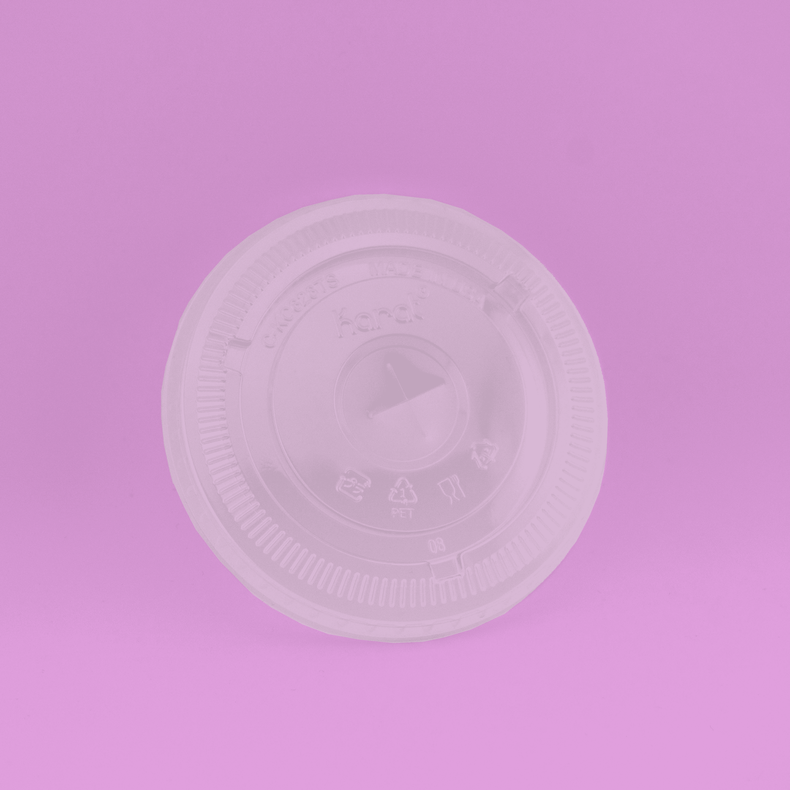 Flat Lid for 12-24oz PET Cup