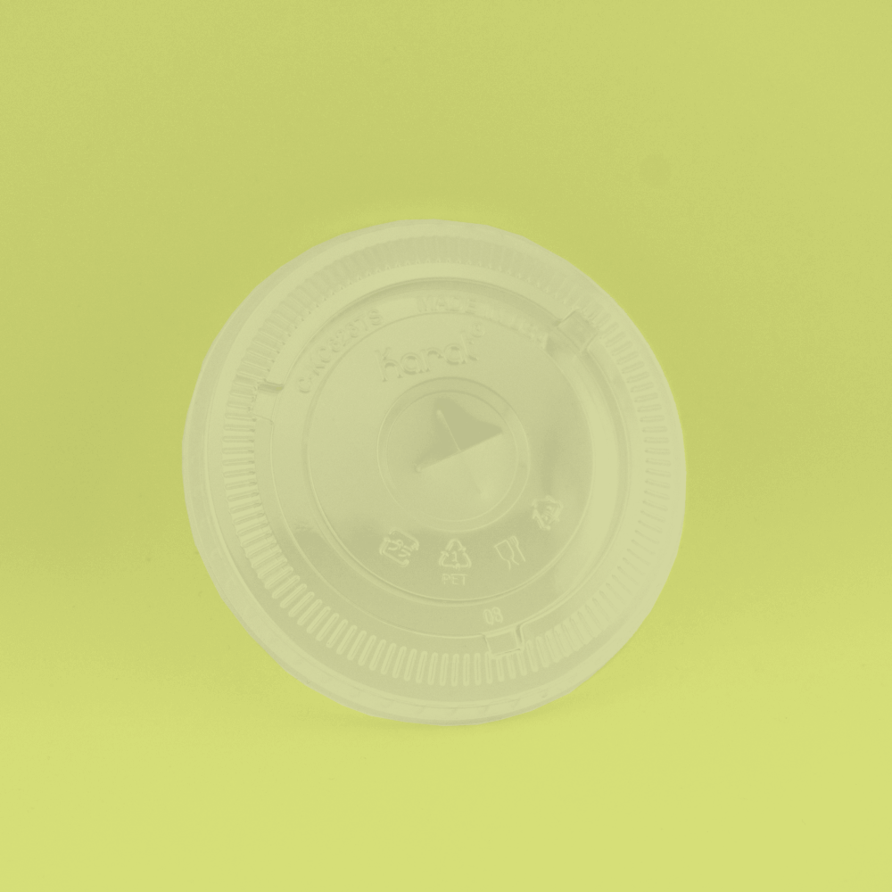 Flat Lid for 9-12oz PET Cup