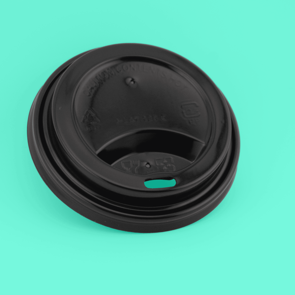 Sipper Dome Lid for 10-24oz Paper Hot Cup (Black)
