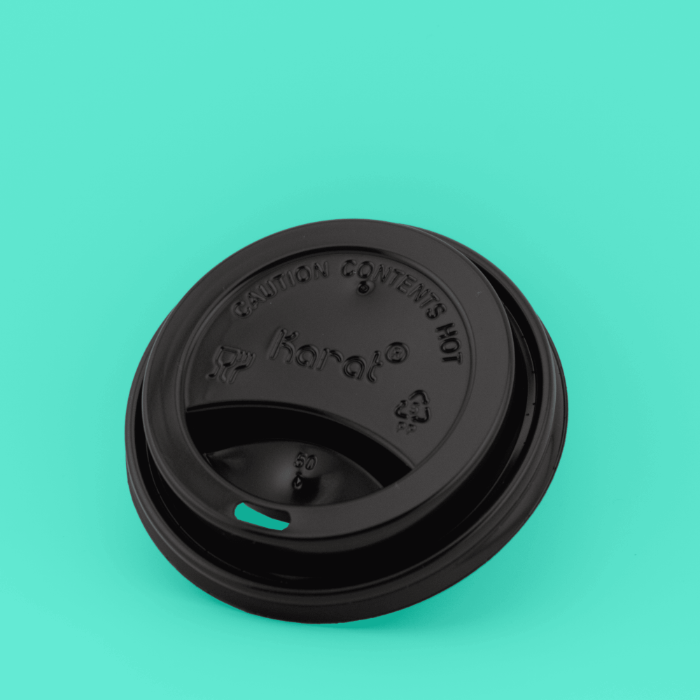 Sipper Dome Lid for 10-24oz Paper Hot Cup (Black) 3