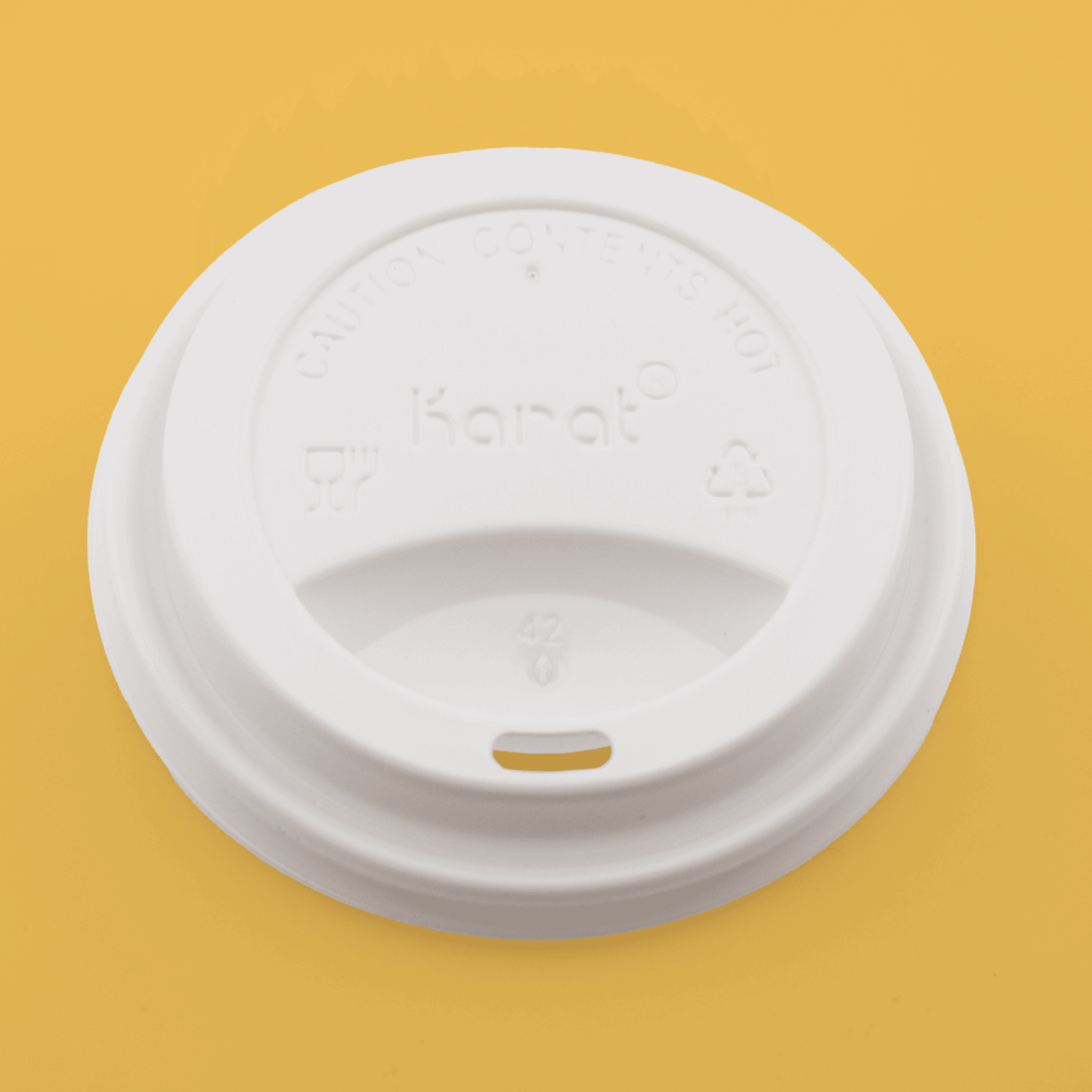 Sipper Dome Lid for 10-24oz Paper Hot Cup (White)