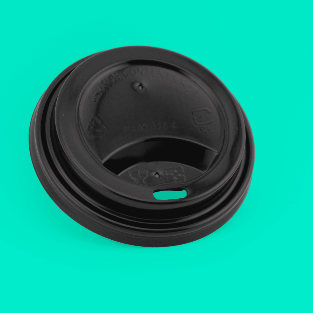 Sipper Dome Lid for 8oz Paper Hot Cup (Black)