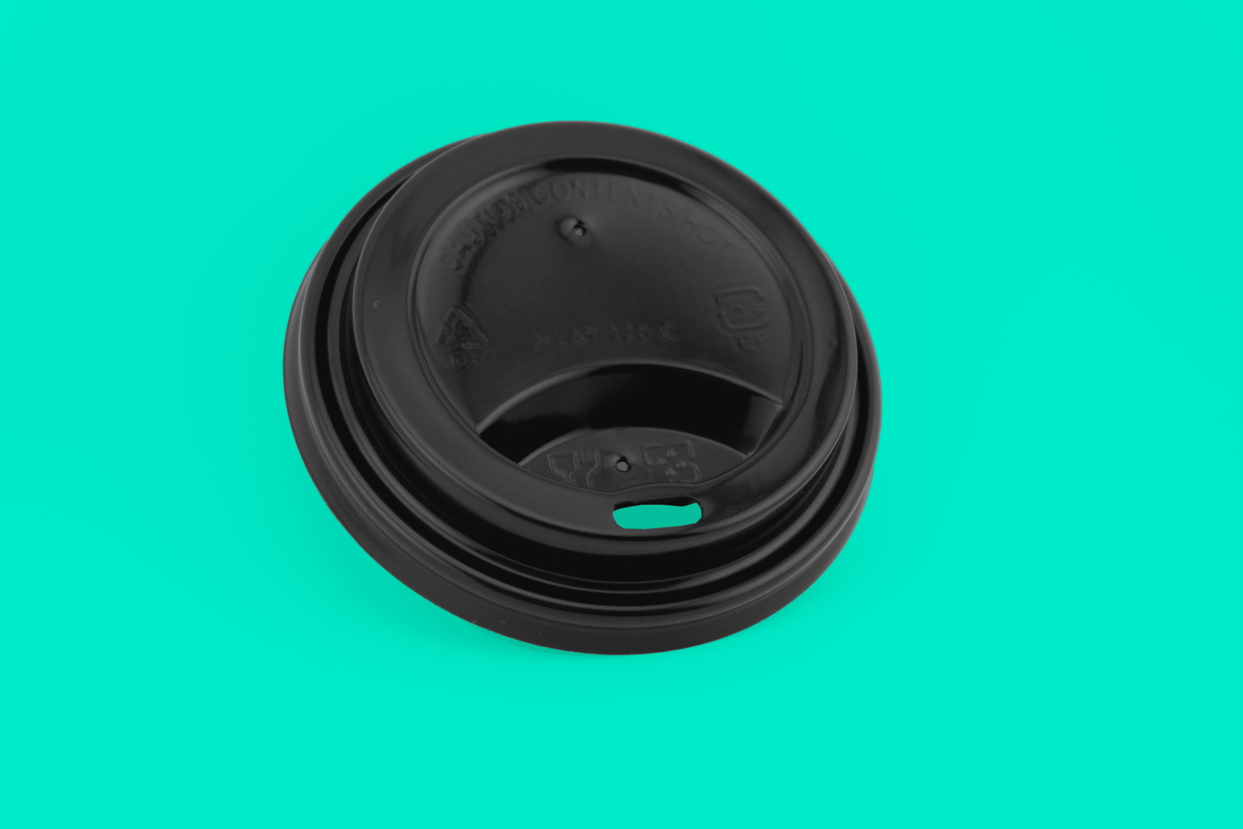 Sipper Dome Lid for 8oz Paper Hot Cup (Black)