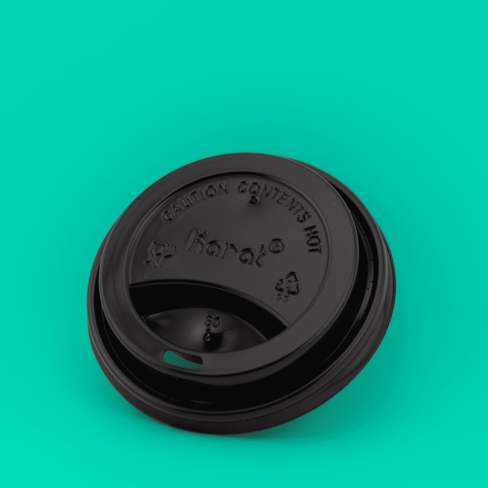 Sipper Dome Lid for 8oz Paper Hot Cup (Black) 3