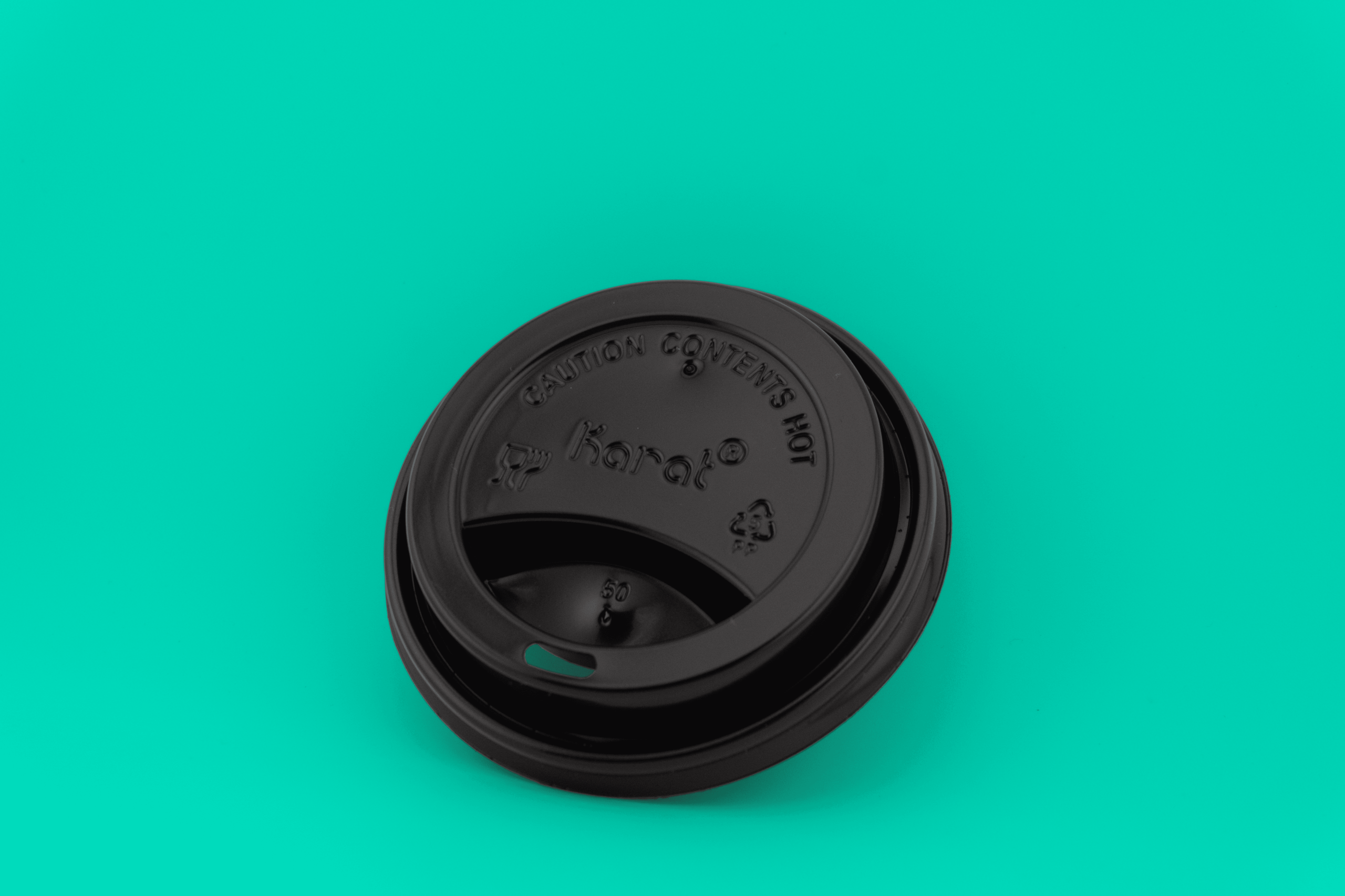 Sipper Dome Lid for 8oz Paper Hot Cup (Black) - Image 2