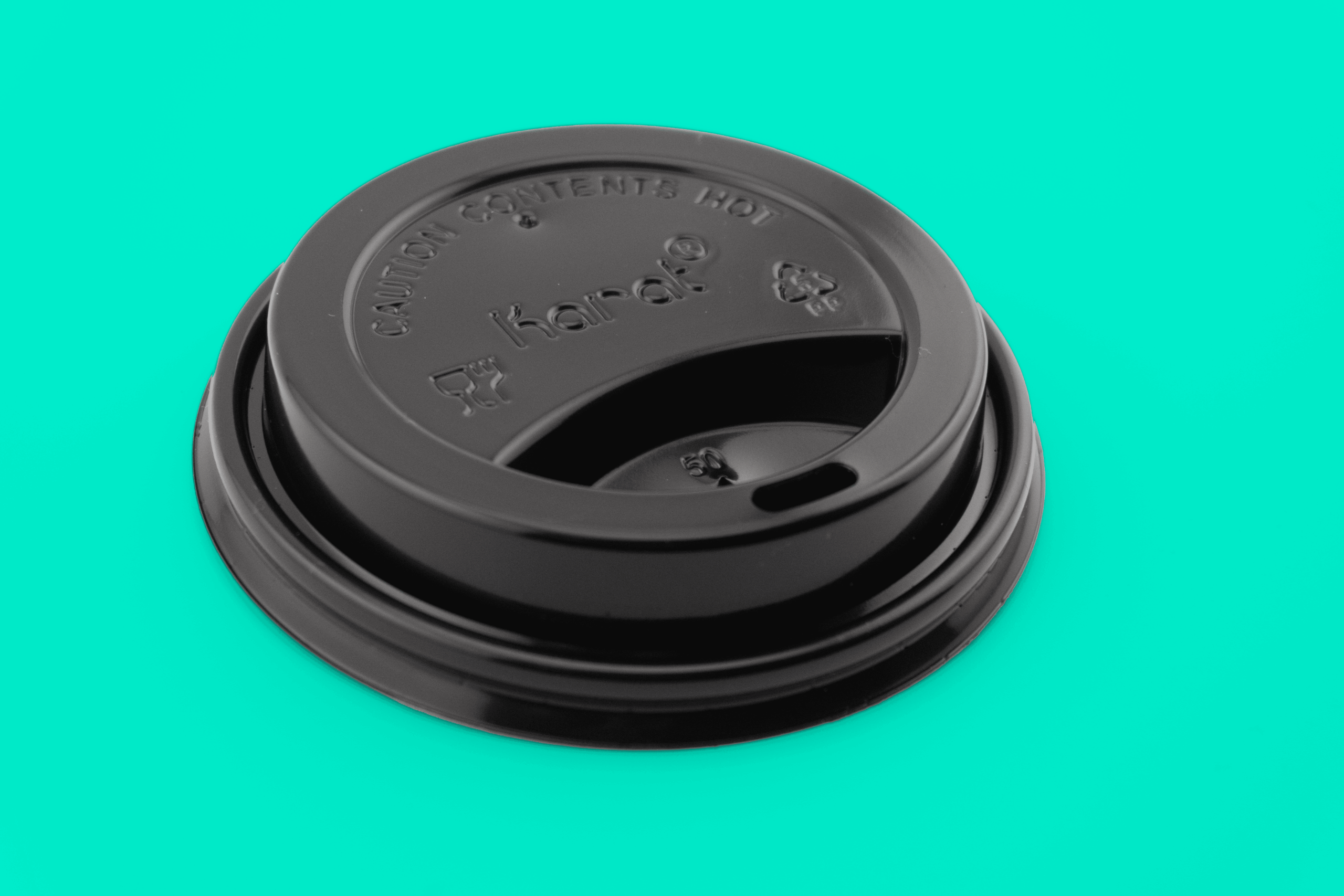 Sipper Dome Lid for 8oz Paper Hot Cup (Black) - Image 3